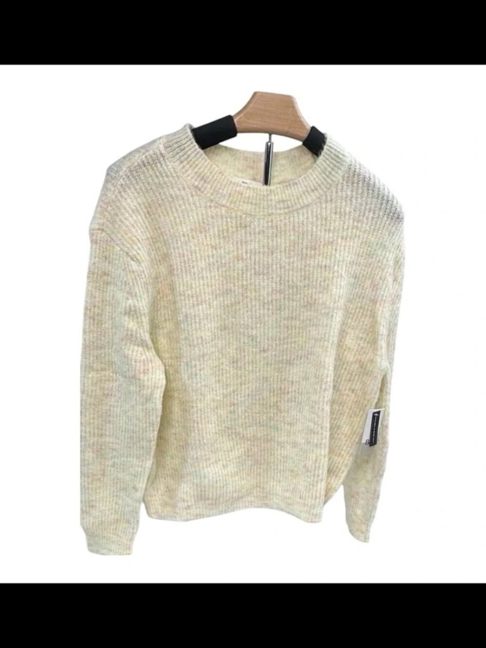 BP Women's Marl Pullover Crewneck Drop Shoulders Multi-Color Comfy Sweater